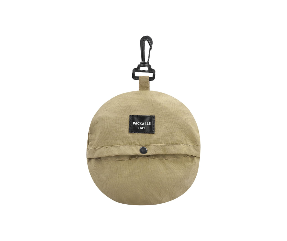 Waterproof Packable Hat in Beige