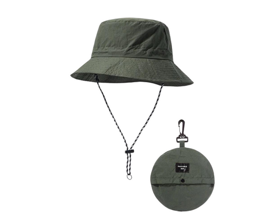 Waterproof Packable Hat in Army Green