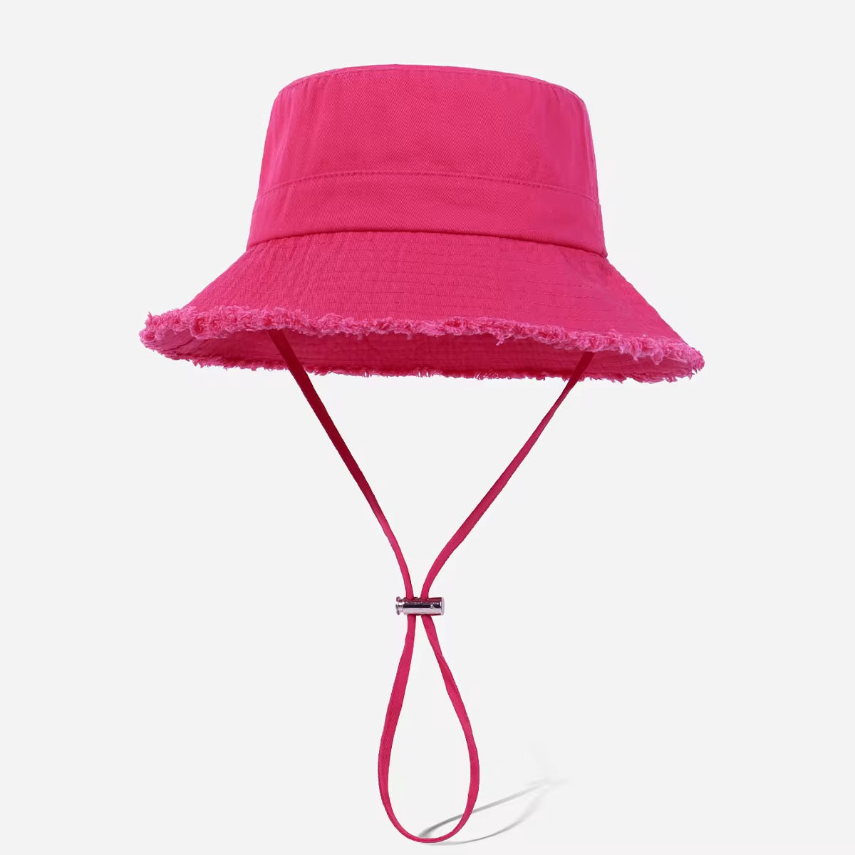 Denim Bucket Hat in Rose Pink