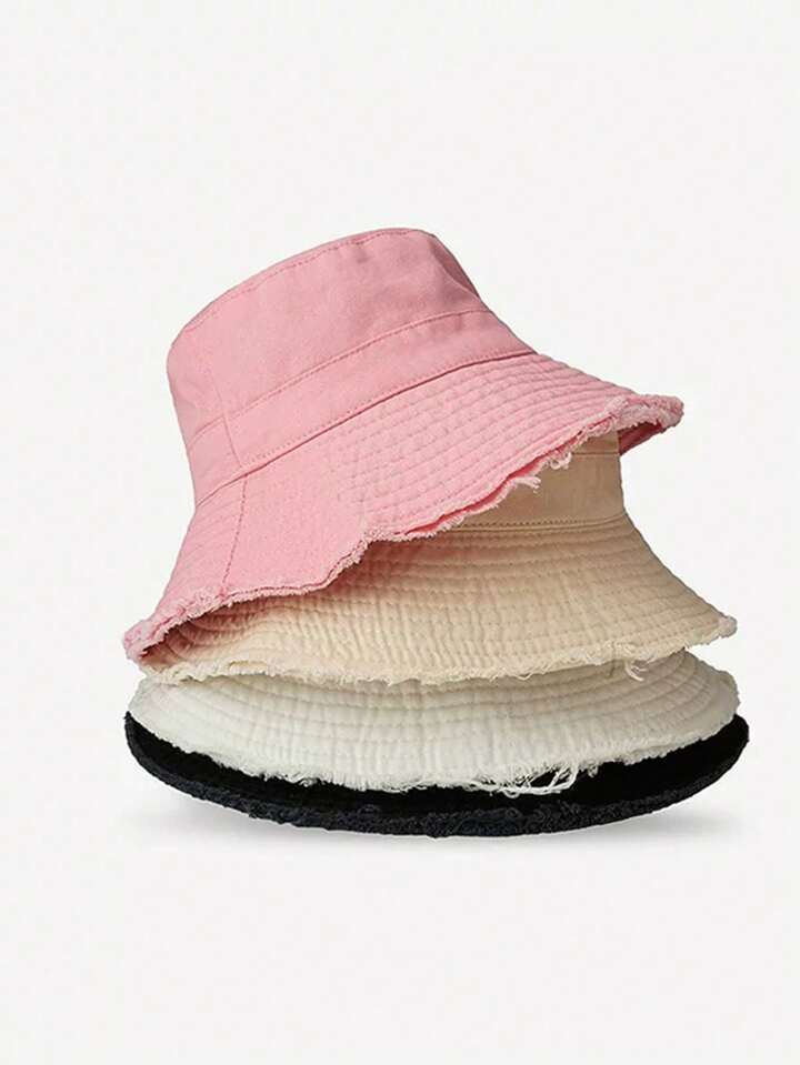 Denim Bucket Hat in White